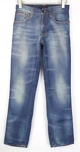 NUDIE Jeans Slim Jim Org. Broken Dream Men Jeans W29/L32 Blue Non-Stretch - Picture 1 of 7