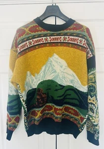 Mega Rare Vintage Kenzo Flake Ski Wool Sweater Jumper Made In Austria. XL. - Picture 1 of 8