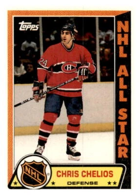 1989 Topps #1 Chris Chelios Sticker Inserts NM - Image 1 of 2