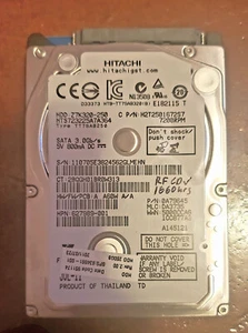 Hitachi HTS723225A7A364 250 GB, intern 7200 1/min 2,5"-Festplattenspeicher, Ist-Zustand - Bild 1 von 3