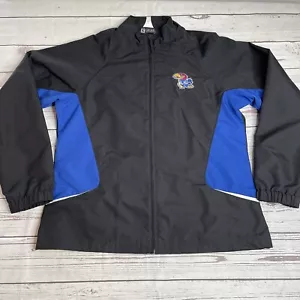 Kansas Jayhawks Womens Full Zip Jacket Size Large Black Gear for Sports NCAA - Picture 1 of 8