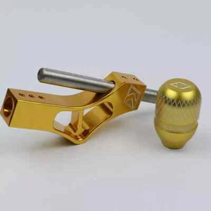 K-TUNED Gold Extender Adjustable Shifter Lever Extension + Gear Shift Knob - Picture 1 of 3