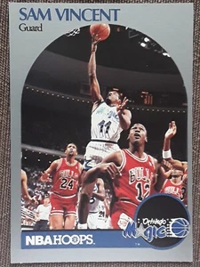 1990 NBA Hoops Sam Vincent with Michael Jordan #12 Jersey Basketball Card... - Picture 1 of 2
