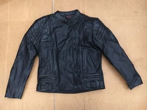 WOLF Mens Leather Motorcycle Motorbike Jacket Size UK 40" cost £259.99 (D50) - Picture 1 of 12