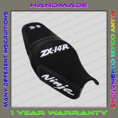 Custom Black+White Seat Cover KAWASAKI ZX-14R (ZZR1400) 12+ (Second Generation) - Image 1 of 4