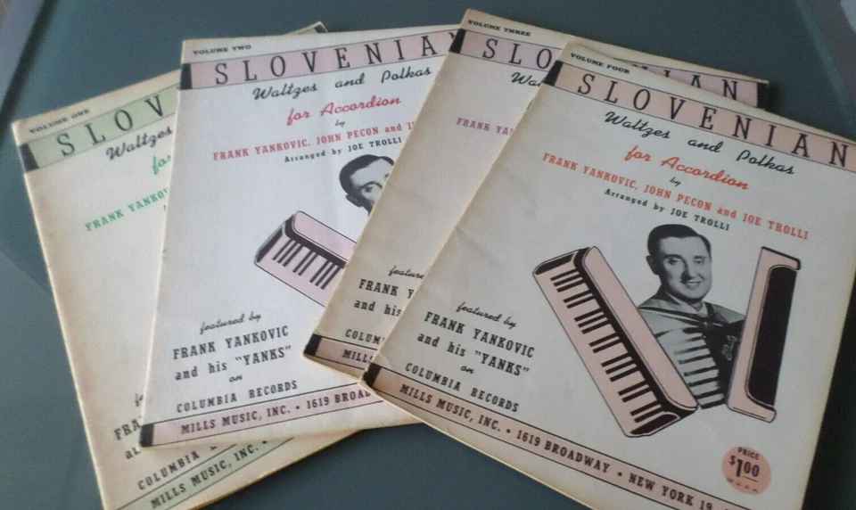 LOT:  Slovenian Waltzes & Polkas for Accordion - Yankovic  - volumes 1,2,3,4 - Image 1 of 4