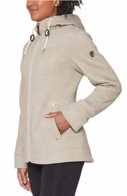 1 CHAQUETA DE PUNTO MADISON PUNTO CREMALLERA COMPLETA CHAQUETA CON CAPUCHA TOSTADA AVENA MUJER MEDIANA Foto 1 de 4