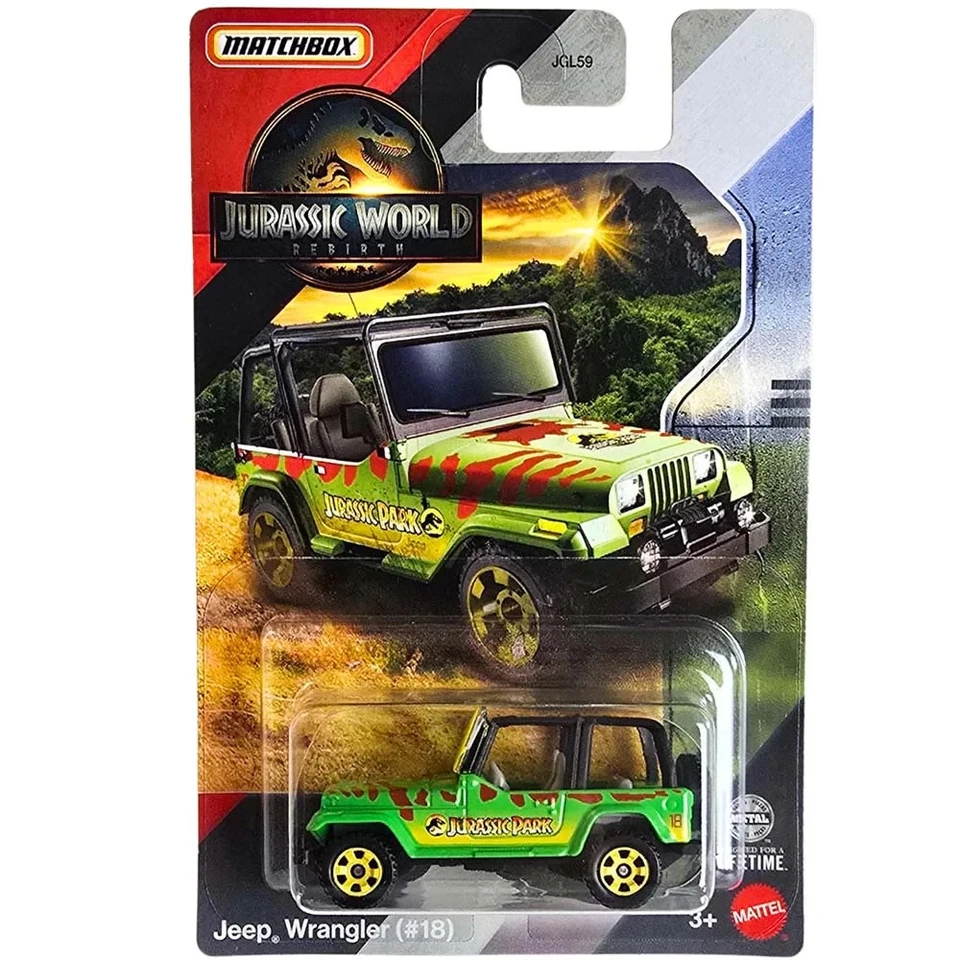 Jeep Wrangler Jurassic Park Mattel Matchbox Jurassic World Rebirth #18 JGL59 - Immagine 1 di 1