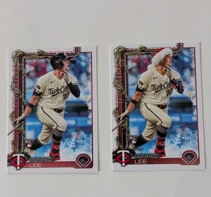 (2) 2025 Topps Holiday - Brooks Lee RC Santa Hat Variation SP + Cookie Back - Picture 1 of 5