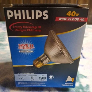 Phillips 40w Medium Base Par30 Flood Bulb 4200 Hours - Picture 1 of 6