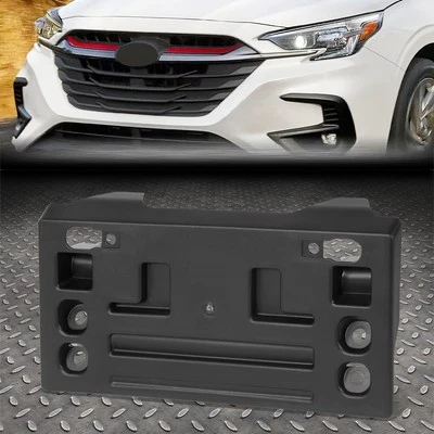 Soporte de montaje de matrícula para parachoques delantero negro Subaru Legacy Outback 23-24 Foto 1 de 3