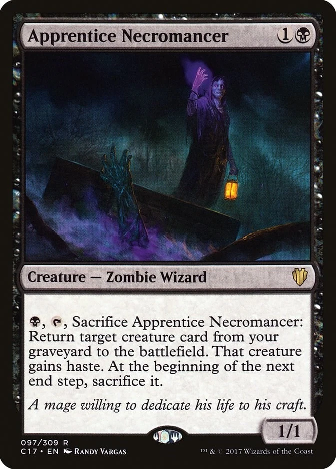 Apprentice Necromancer 97 LP Normal Commander 2017 MTG EN - Image 1 of 1