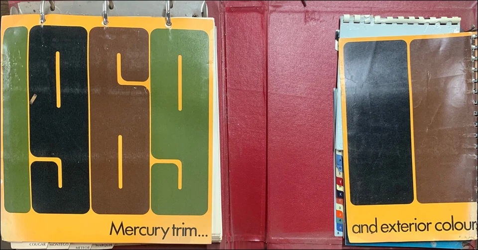 Álbum de distribuidor canadiense Mercury 1969 color y tapicería Foto 1 de 2