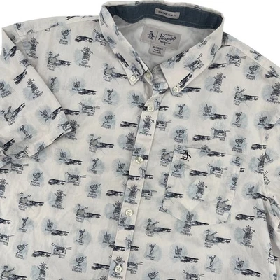 Original Penguin Mens Heritage Slim Fit Short Sleeve Button Down Shirt XL - Image 1 of 4