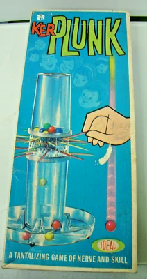 Vintage Kerplunk Game by Ideal 1967 Original Box Marbles 2415-8 - Image 1 of 4