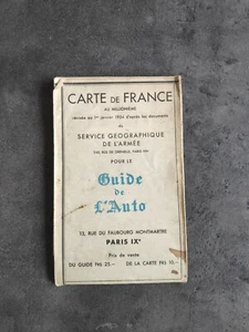 AUTOFÜHRER KARTE FRANKREICH 1934 SCE GEOGRAPHIC ARMEE PUB FULMEN SAINT OGAN - Bild 1 von 5