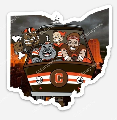 🔥 Brownie the ELF Magnet - Cleveland Browns Muni Dawg Pound Ratfink Scooby Doo Cover