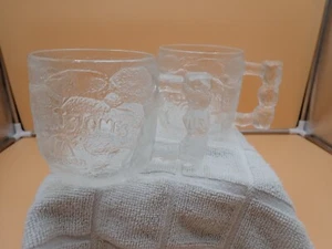 Set of 2 McDonalds FLINTSTONES Collectors Glass Mugs 1993 Rocky Road Mug Nice! - Picture 1 of 7