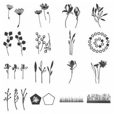 Frühling Blumen Metall Schneiden Stirbt Silber Für Scrapbooking Papier Karten - Bild 1 von 4