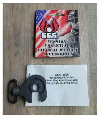 Montaje de eslinga trasera GG&G GGG-3005 con giratorio QD rectangular de 1,25" para Mossberg 590A1 Foto 1 de 4