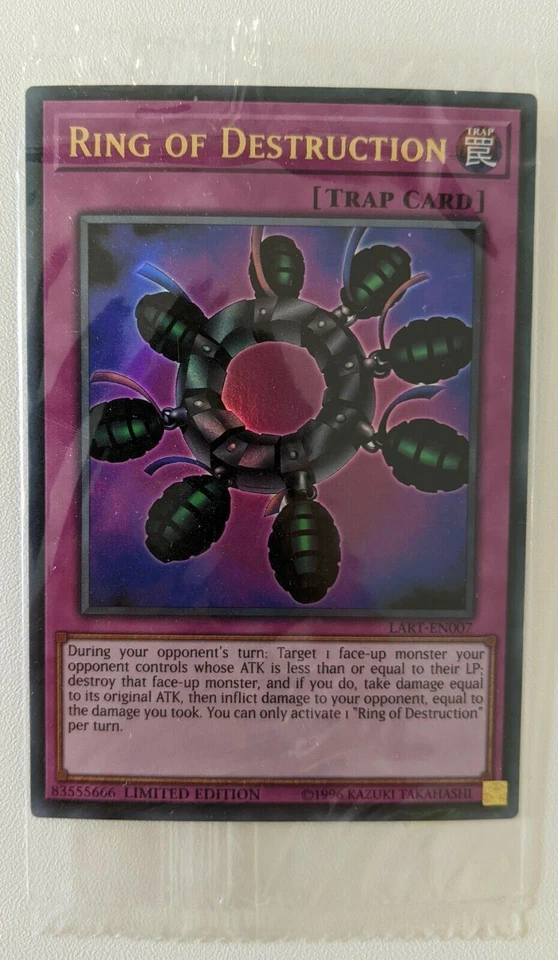 YuGiOh Ring of Destruction Ultra Rare LART-EN007 Sealed Lost Art Promo - Image 1 of 1