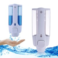 Soap Dispenser Wall Mounted Liquid Bathroom Hand Sanitizer Shower Gel ShampooUK