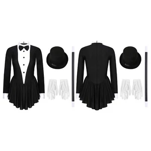 UK Womens Leotard Rave Festival Uniform Ringmaster Costume Party Romper Adult - Picture 1 of 28