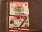 Two Roi-Tan Cigar Box Lids  (ONLY) 5 And 10 Cent Cigar That Breathes - Bankers