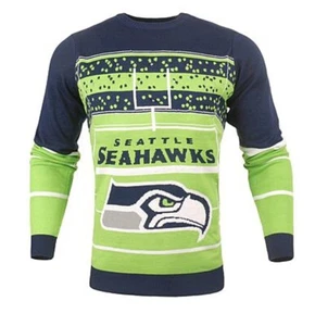 Seattle SEAHAWKS NFL Stadium LED Light-Up Ugly Party Fan FUN Sweater ~ 2XL - Picture 1 of 9