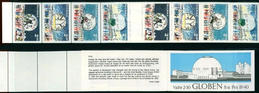 Sweden 1989 Opening of Globe Arena, Stockholm, Complete Booklet UNM / MNH - Image 1 of 1