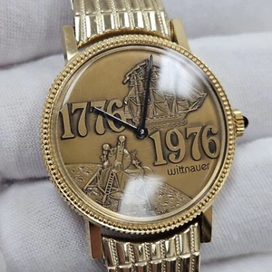 Vintage Wittnauer Bicentennial Mechanical Wind Mens Wrist Watch 1776-1976 - Picture 1 of 10