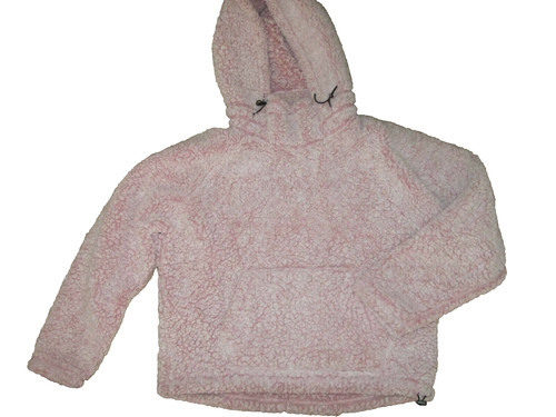 UNDERCOVER Giacca donna Victoria's Secret rosa fuzzy taglia media felpa con cappuccio tasca canguro