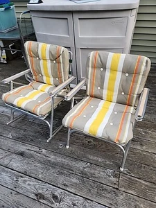 Vintage Duralite aluminum folding lawn chairs - Picture 1 of 12
