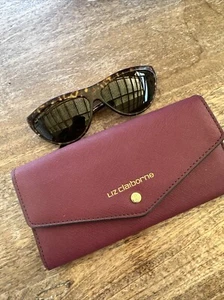 Liz Claiborne Package Deal Lot  Billfold Wallet And Tortoise Shell Glasses - Picture 1 of 5