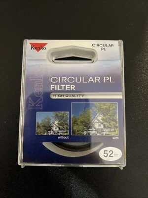 52mm CIRCULAR POLARIZER PL Lens Glass FILTER CPL 52 mm Japan Kenko MC-UV - Image 1 of 2