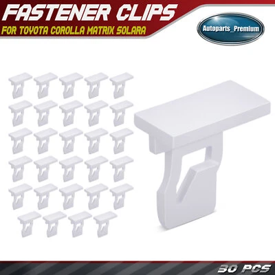 Clip retenedor parachoques delantero y trasero blanco nailon 30x 25 mm para Toyota Corolla Matrix Foto 1 de 4