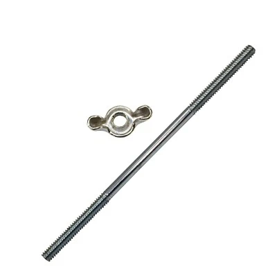 6" x 1/4-20 Air Cleaner Stud And Wing Nut Kit Fits Holley, Carter, Edelbrock Foto 1 de 4