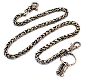 Cadena billetera de jean básica simple fuerte llave de motociclista camionero (30") marrón CS136 - Imagen 1 de 4