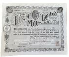 Share certificate document Autograph sign Hira Mill Ujjainscripophily Collection