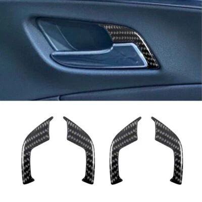 Cubierta interior de manija de puerta de fibra de carbono 4 piezas para Chevrolet Impala 2014-2020 Foto 1 de 4