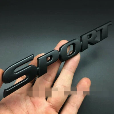 Calcomanía de metal 3D con logotipo deportivo insignia emblema deportivo guardabarros puerta negra Foto 1 de 4