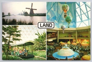 1983 Disney World Epcot Center Postcard Walt Land 4 Views - Picture 1 of 2