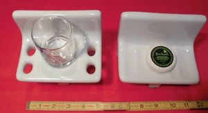 Polar White: Glossy Sink Set…Ceramic Soap Dish...Cup & Toothbrush holder, New - Picture 1 of 20