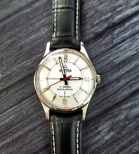 Rare Roamer Brevete Swiss Mens Mechanical Watch Slv Wht Blk✨ - Picture 1 of 8
