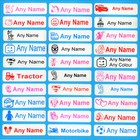 26 Printed Iron-On Name Tags Labels School Clothes Uniform Personalised Custom