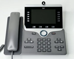 Cisco CP-8845 IP Phone Video Business UC Desktop VoIP w/Handset Charcoal - Picture 1 of 5