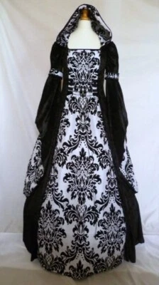 Vestido de novia medieval, vestido renacentista hecho a medida a talla y tallas grandes Foto 1 de 3