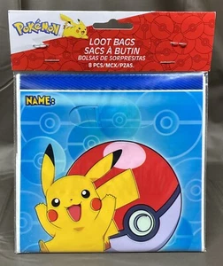 Pokémon Pikachu Nintendo Loot Treat Bags 8 ct - Bild 1 von 4