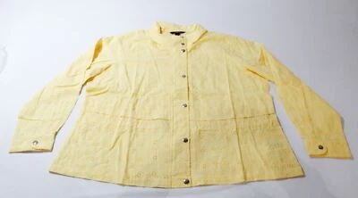 Chaqueta Anorak Dennis Basso Para Mujer Algodón Ojales EJ2 Amarillo Sol Talla XL  Foto 1 de 3