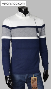 Maglione Uomo Girocollo Maglioncino a Righe Senape Maglia Maniche Lunghe  Trama Lavorata a Maglia GIOSAL